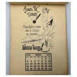 SUPER RARE Est. $80.00 - $150.00 Wartime 1945 17 TH Naval District Pin-Up Cartoon Calendar (SUPER COOL)