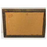 Vintage Mid Century Private Bar Glass And Foil Art Sign Framed 12 1/2" x 18 1/2"