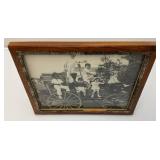 Vintage Framed Behind Glass Our Gang THE LITTLE RASCALS  Black & White Photo 9 1/4" x 11"