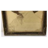 1910 Stamped Franz Hanfstaengl Lithograph By Hans Holbein The Younger Framed Behind Glass Some Staining On Edges Of Print 9 3/4" x 10"