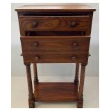 Small Three Drawer Chest Oak Table 23 3/4" L x 39 1/2" H x 15 3/4" W
