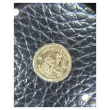 Miniature 1980 14K Gold Krugerrand Coin with Certificate of Authenticity