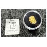 2.85-Gram Gold Nugget from Leadville, Colorado