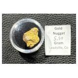 5.50 Gram Gold Nugget from Leadville, Colorado