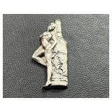 3.3oz .999 Silver Woman & Captain Morgan Bottle