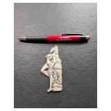 3.3oz .999 Silver Woman & Captain Morgan Bottle