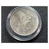1982 1 Troy Ounce .999 Fine Silver Monex Round With Eagle Design