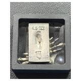 4.5 Troy Ounce .999 Silver Figurine Bar with Skeleton Design