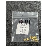 Gold Nuggets from Alaska, 1.02 Grams, in Sealed Bag