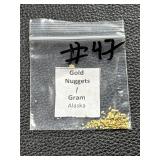 1gram Alaskan Gold Nuggets in Plastic Bag