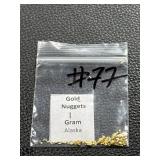 1 Gram Alaska Gold Nuggets in Plastic Bag