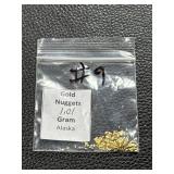 1.01 Gram of Gold Nuggets from Alaska in Plastic Pouch