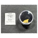 1.77 Gram Gold Nugget from Yuba River, California with Protective Case