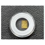 1 Gram PAMP Suisse Gold Bar in Sealed Protective Capsule