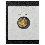 1987 1/20 Oz Chinese Gold Panda Coin in Holder