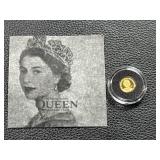 2022 Cook Islands $5 Gold Coin Queen Elizabeth II In Memoriam, Proof