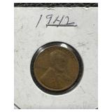 1942 Lincoln Wheat Penny in Protective Holder