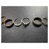 9 Assorted Gold Rings/Bands