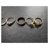9 Assorted Gold Rings/Bands