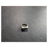 Sterling Silver Superman Logo Ring with Shield Design