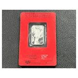 2022 PAMP Swiss 10g Silver Bar Lunar Calendar Series Tiger