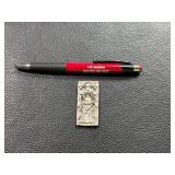 Rectangular Metal Silver 1.2oz Featuring Engraved Woman