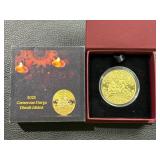 2023 Cameroon 2000 Francs CFA Diwali Durga Gold-Plated Silver Coin