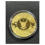 2023 Cameroon 2000 Francs CFA Diwali Durga Gold-Plated Silver Coin