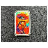 1oz .999 Silver Bar in Protective Case with Colorful Artwork
