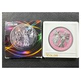 2019 Germania Mint 5 Mark Allegories Coin in iColor Pink Finish