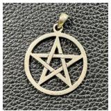 Metal Pentagram Silver Pendant Charm