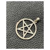 Metal Pentagram Silver Pendant Charm