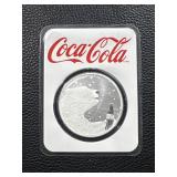 Coca-Cola Polar Bear 1oz .999 Fine Silver Round in Original Packaging