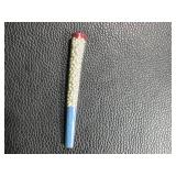 Glass Vial with Decorative Tube Containing Silver