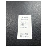 Scrooge McDuck 1 Oz .999 Silver Bar