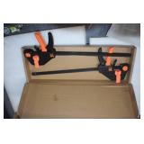 WEN CLR122 12-Inch Heavy Duty Steel Bar Clamps and Spreaders with 2.3-Inch Throat, Two Pack