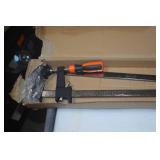 WEN 10236F2 Quick-Adjust 36-Inch Steel Bar Clamps with 2.5-Inch Throat and Micro-Adjustment Handle, Two Pack