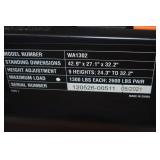 WEN WA1302 1300-Pound Capacity Height Adjustable Folding Steel Saw Horse with 2x4 Support Arms, Two Pack