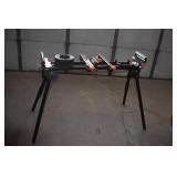 WEN MSA330 Collapsible Rolling Miter Saw Stand with 3 Onboard Outlets