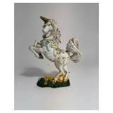 Vintage Hand Painted Big Arrow Heavy Cast Iron Mystical Unicorn Door Stop