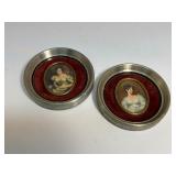 Cameo Creations 2 Round Wall Hangings Victorian Ladies