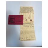 Vintage Fishing Licenses