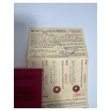 Vintage Fishing Licenses