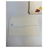 Vintage "Just a line" Stationery Set With Matching Stickers