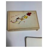 Vintage "Just a line" Stationery Set With Matching Stickers