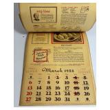 Vintage 1955 Advertising Calendar