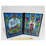 Vintage 1976 California Perfume Company Stained Glass Advertising Panels