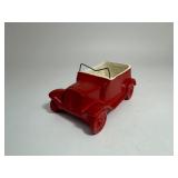 Vintage Haeger Red Convertible with White Interior Planter