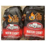 Two Bags Kingsford Match Light Charcoal Briquets, 12 lb Each