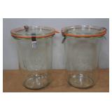 *2* Weck 3/4L Mold Canning Jars *2* Weck 3/4L Mold Canning Jars